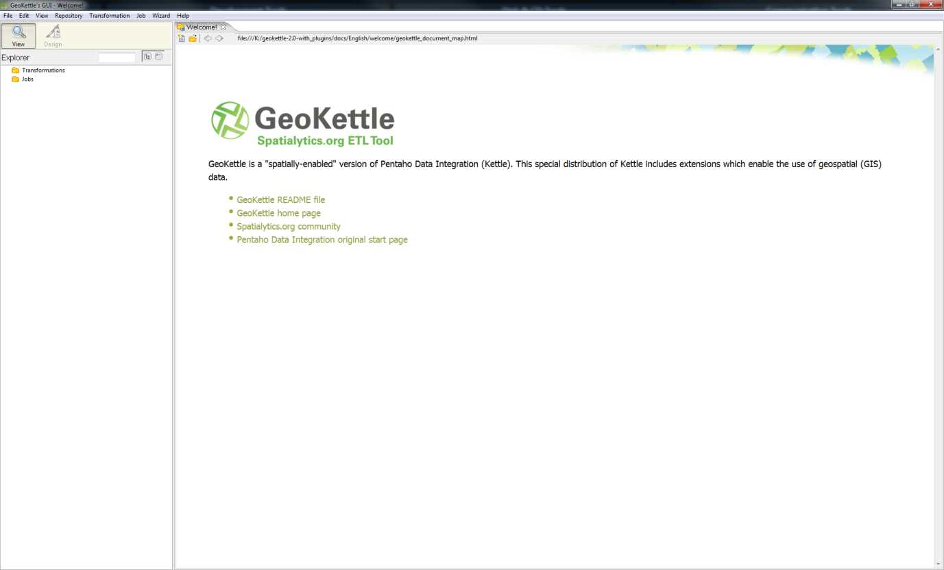 GeoKettle Home Screen